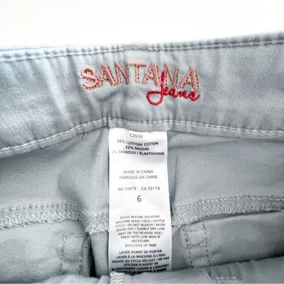 Santana Jeans Tummy Control Light Blue Straight Leg Crop Belted Women's 6 NWT - Picture 8 of 11